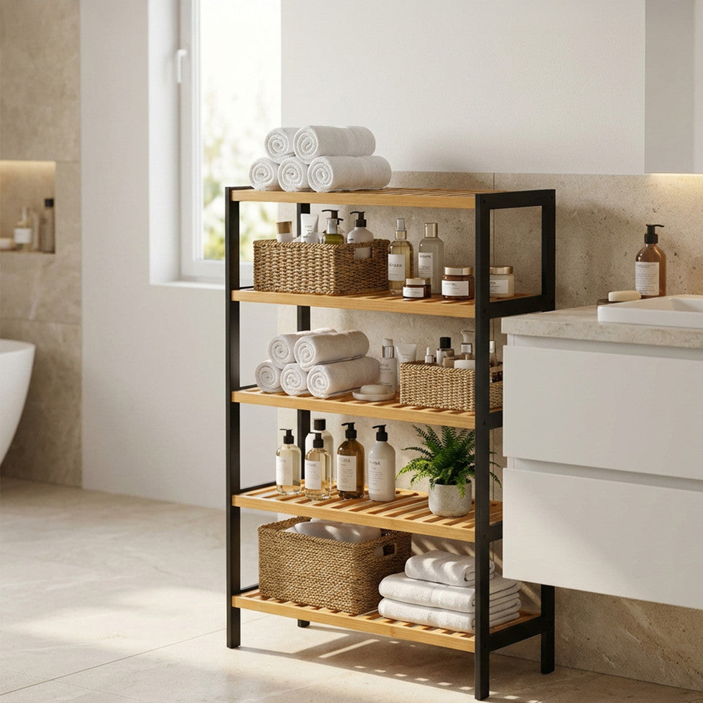 Bamboo Shoe Rack - 5 Tier – image 14