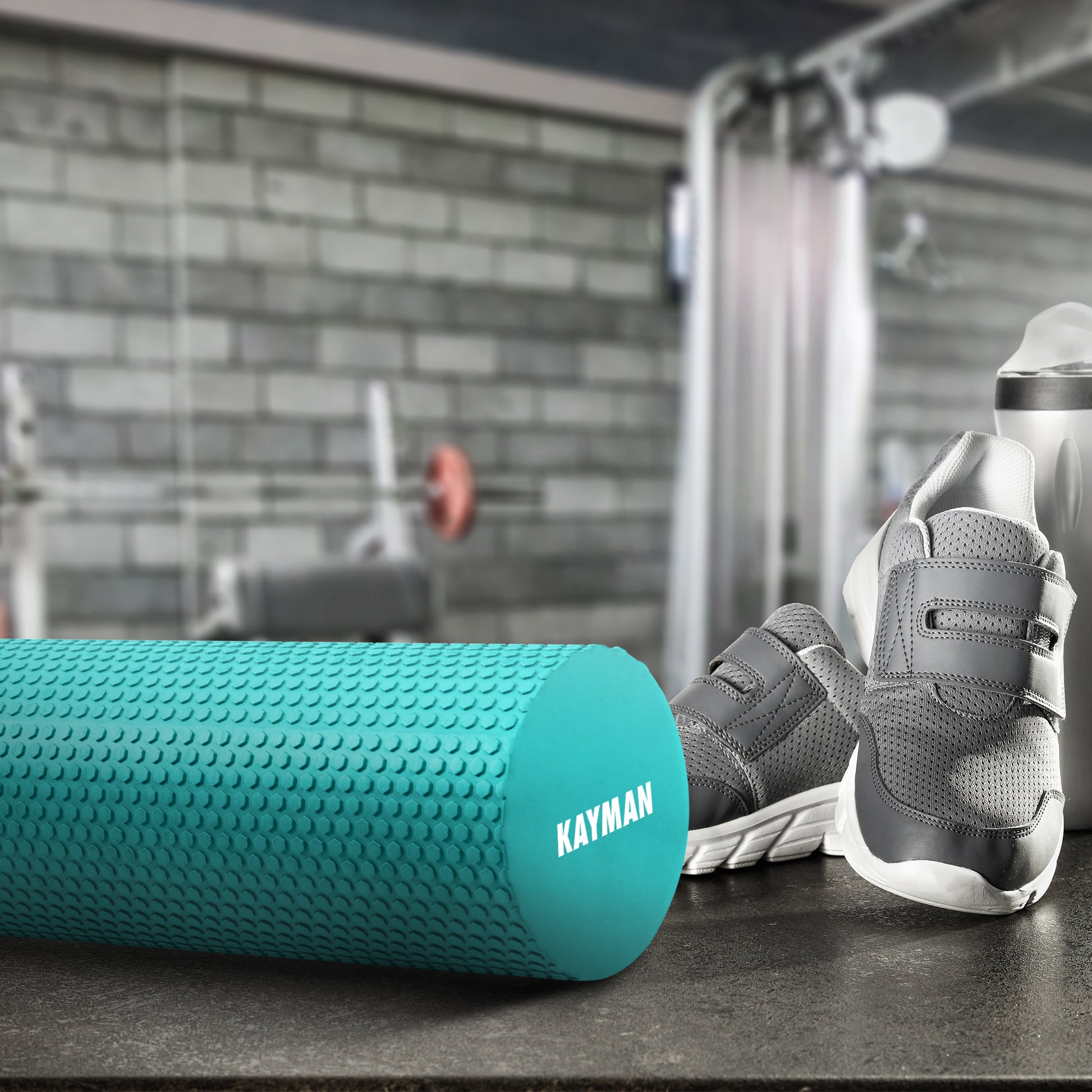 KAYMAN Sports Foam Roller – Deep Tissue Muscle Tension Relief & Circulation Boost | Portable & Lightweight Self Massager for Back, Legs, Gym, Pilates & Yoga | EVA Foam