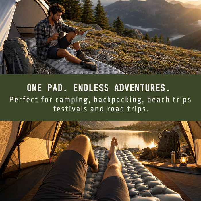 Voyager grey camping mat for camping backpacking hiking festivals UK