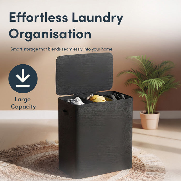 Collapsible Laundry Basket with Lid & Removable Liner