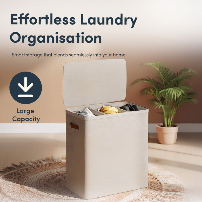Collapsible Laundry Basket with Lid & Removable Liner