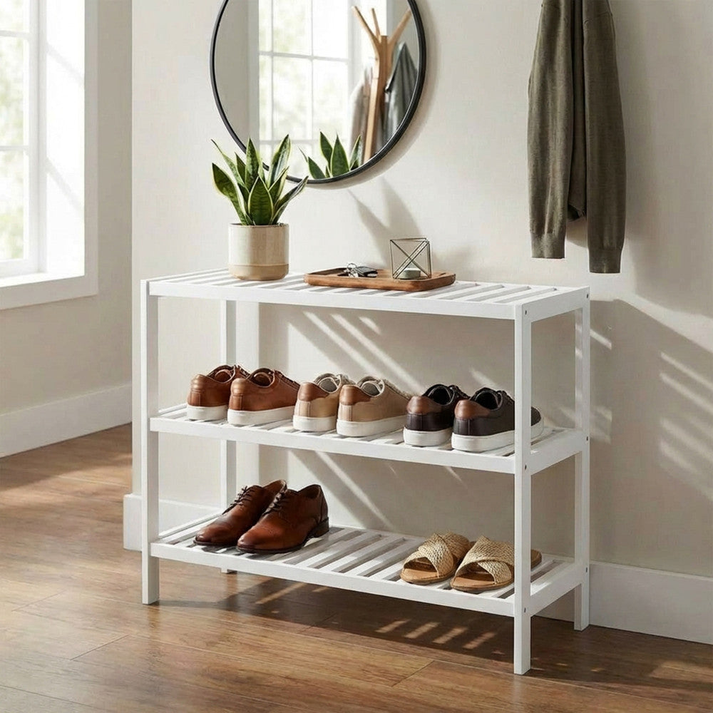 Bamboo Shoe Rack - 3 Tier – image 24
