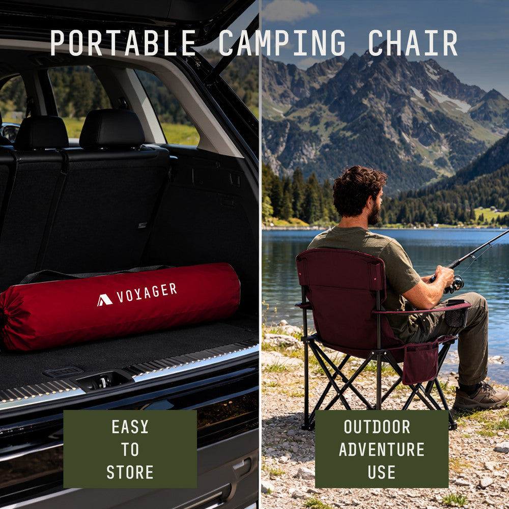 Folding Camping Chairs 2 Pack with Cooler Bag – image 30