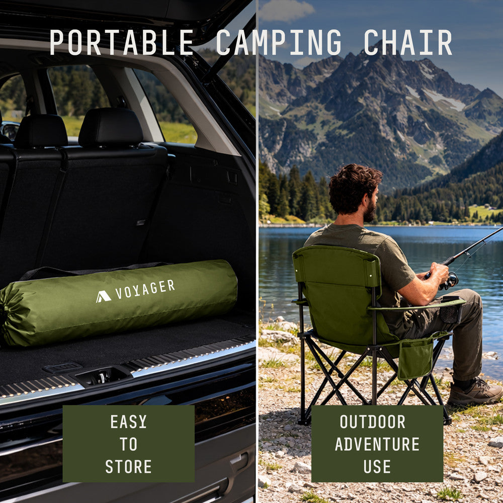 Folding Camping Chairs 2 Pack with Cooler Bag – image 18