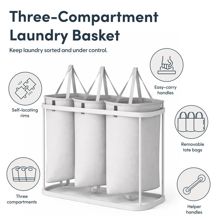 Collapsible Laundry Basket with Lid & Removable Liner