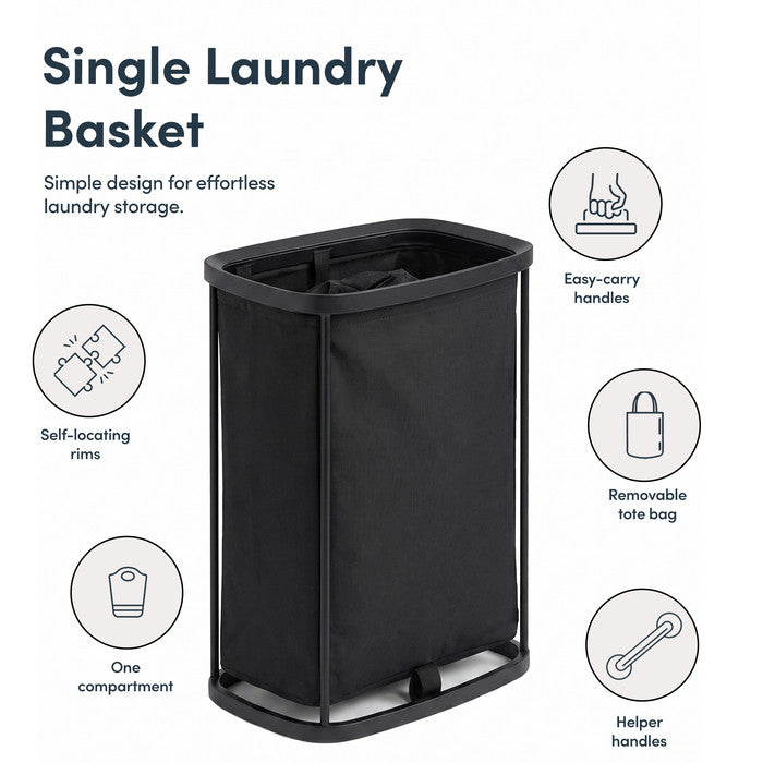 Collapsible Laundry Basket with Lid & Removable Liner