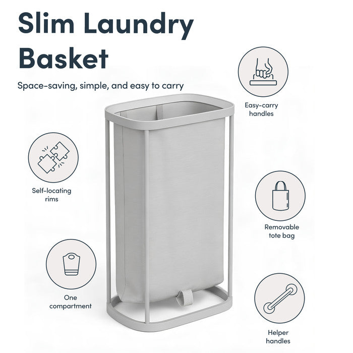Collapsible Laundry Basket with Lid & Removable Liner