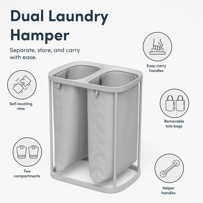 Collapsible Laundry Basket with Lid & Removable Liner