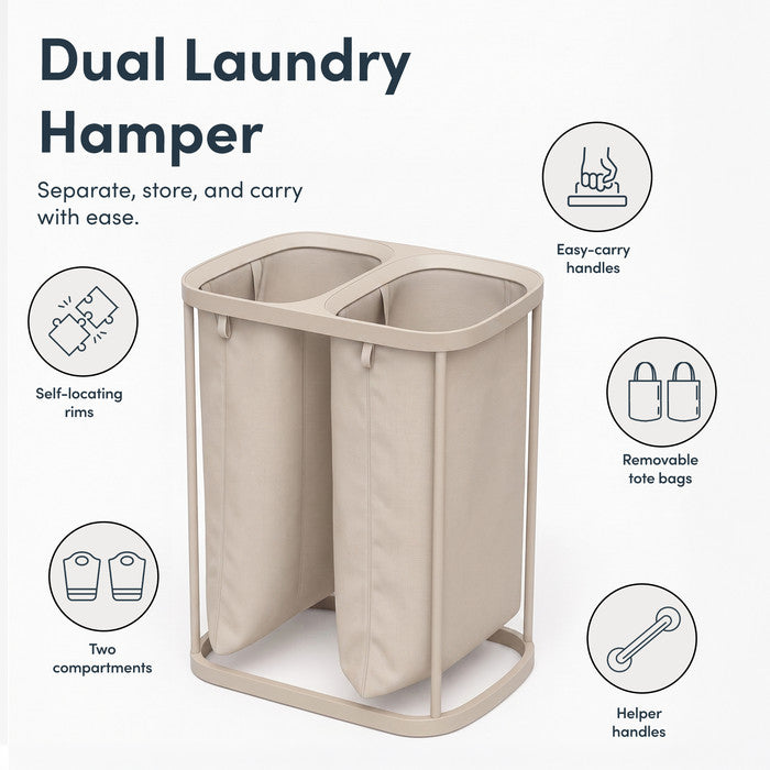 Collapsible Laundry Basket with Lid & Removable Liner