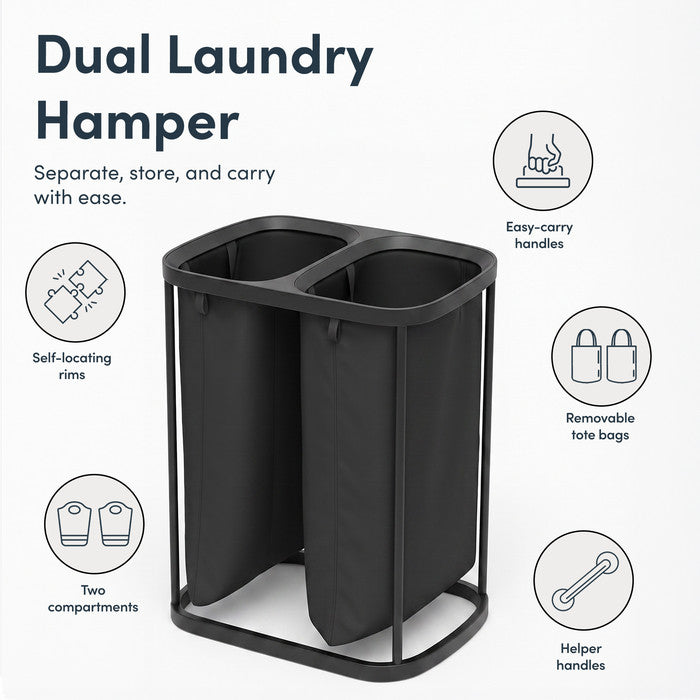 Collapsible Laundry Basket with Lid & Removable Liner