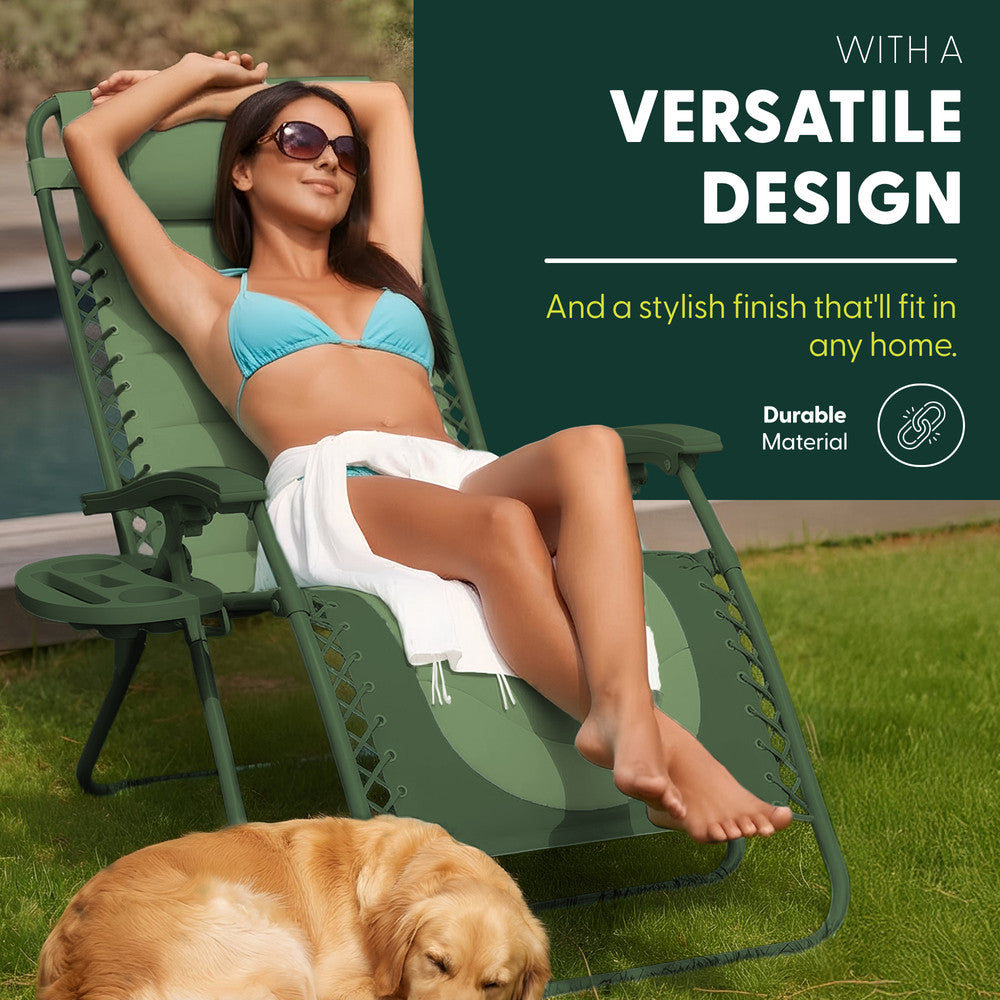 Premium Heavy-Duty Zero Gravity Chairs - 2 Pack XXL