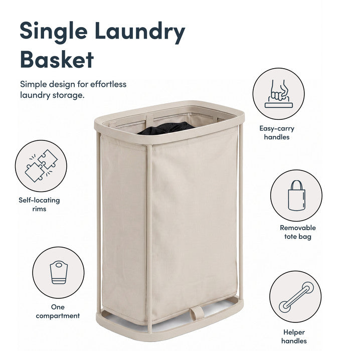 Collapsible Laundry Basket with Lid & Removable Liner