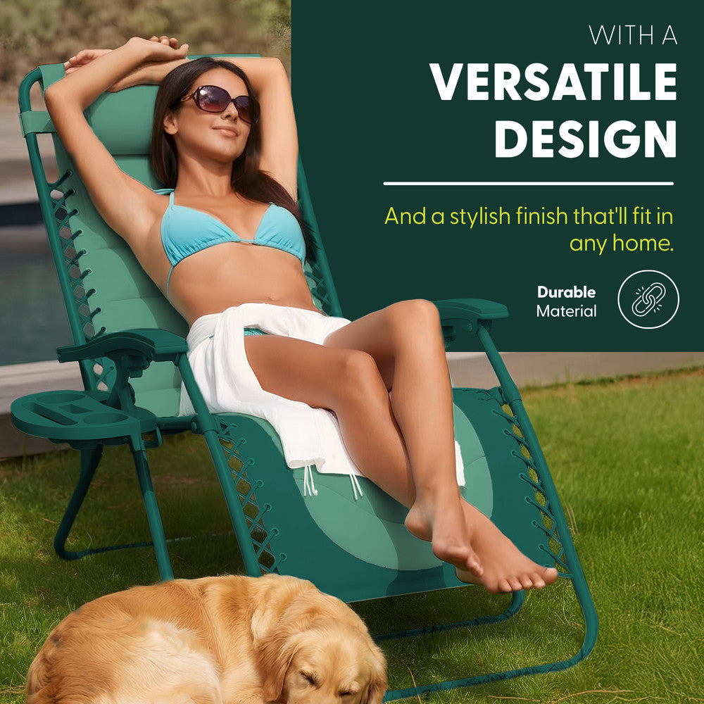 Premium Heavy-Duty Zero Gravity Chairs - 2 Pack XXL