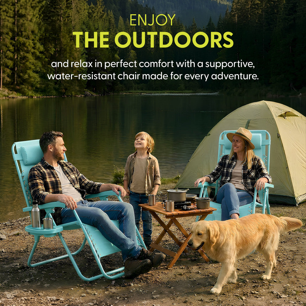 Textilene Zero Gravity Chairs Set of 2