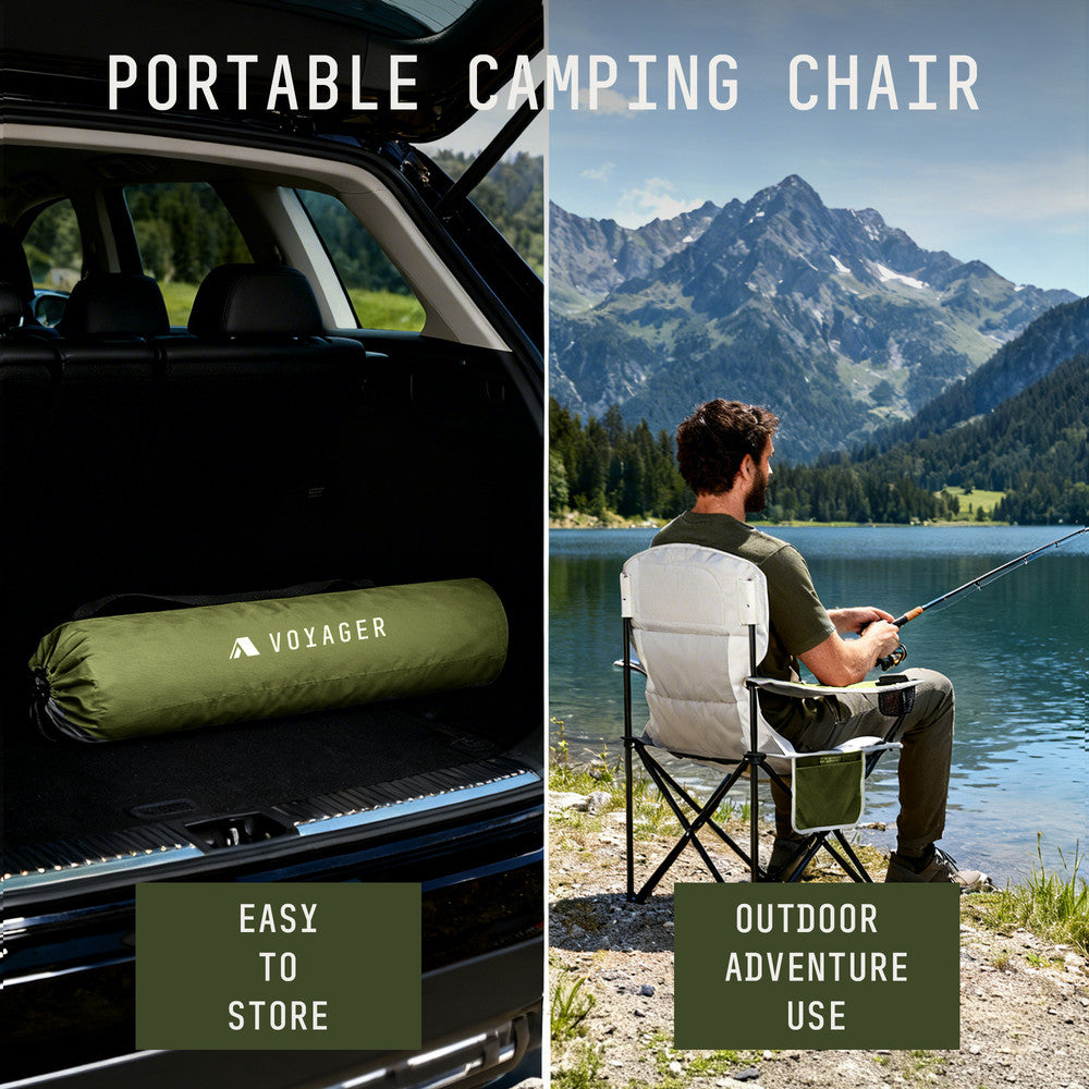 Padded Camping Chairs - 2 Pack