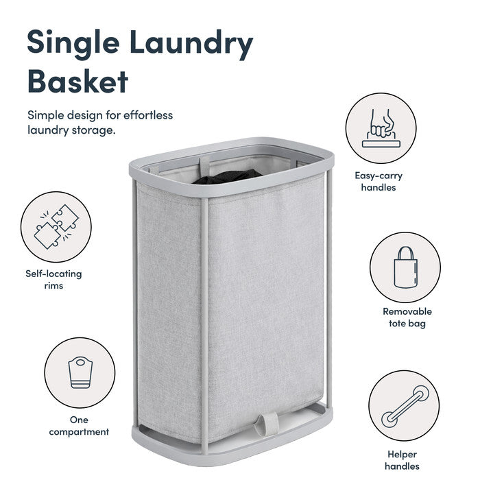 Collapsible Laundry Basket with Lid & Removable Liner