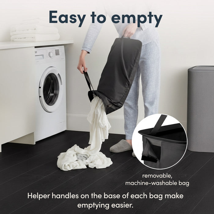 Collapsible Laundry Basket with Lid & Removable Liner