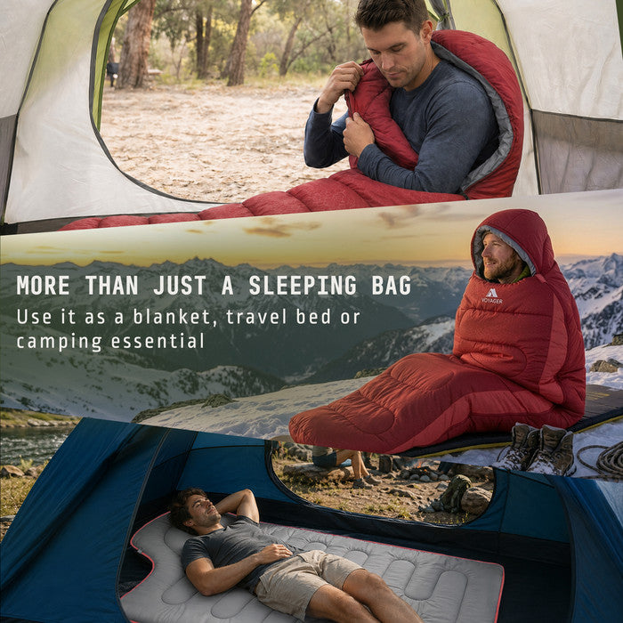 Adults sleeping bag for camping and backpacking – durable machine washable compact design UK