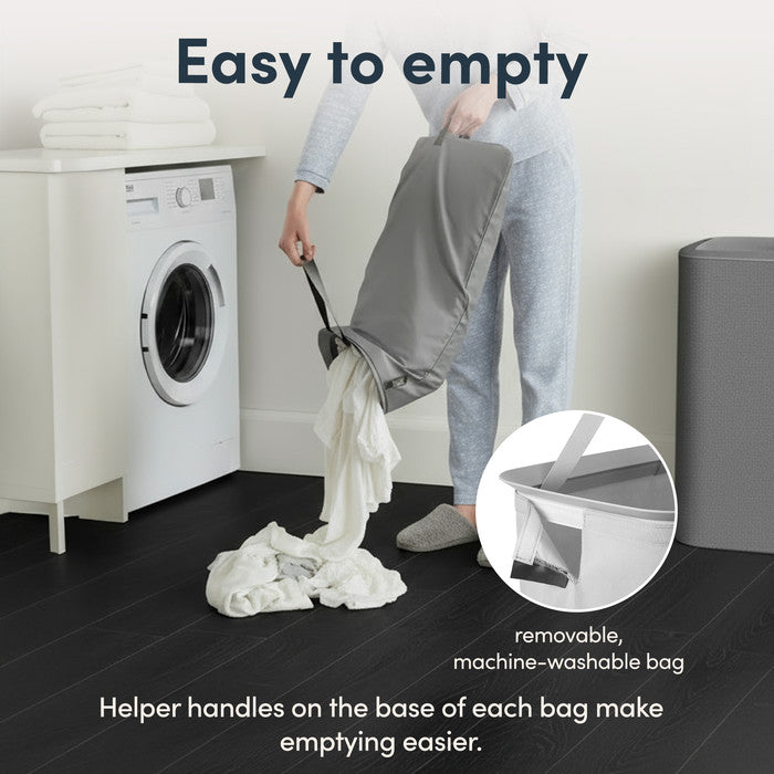Collapsible Laundry Basket with Lid & Removable Liner