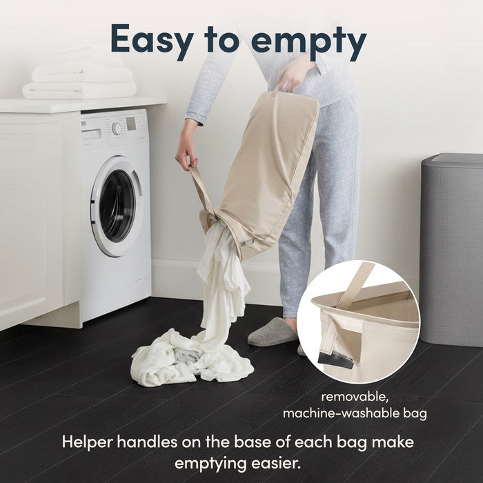 Collapsible Laundry Basket with Lid & Removable Liner