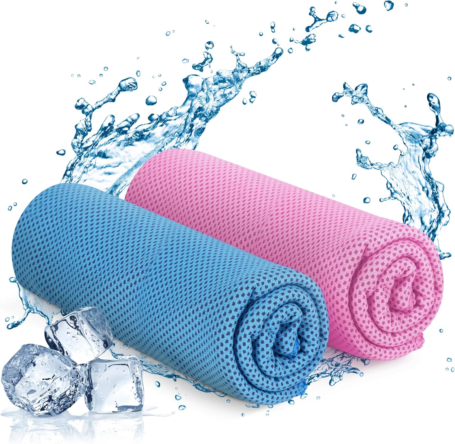 KAYMAN Cooling Gym Towel 2-Pack: Light Blue Microfiber (120x35cm) - Quick-Dry, Soft & Breathable Towel for Yoga, Golf, Running, Hiking & Workout – image 7