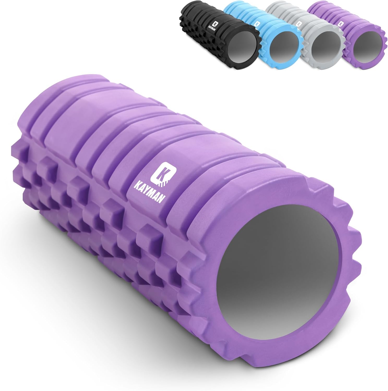 Kayman Massage Roller: High-Density Foam Deep Tissue Relief & Sports Recovery Tool for Back Pain, Balance, and Blood Flow Stimulation