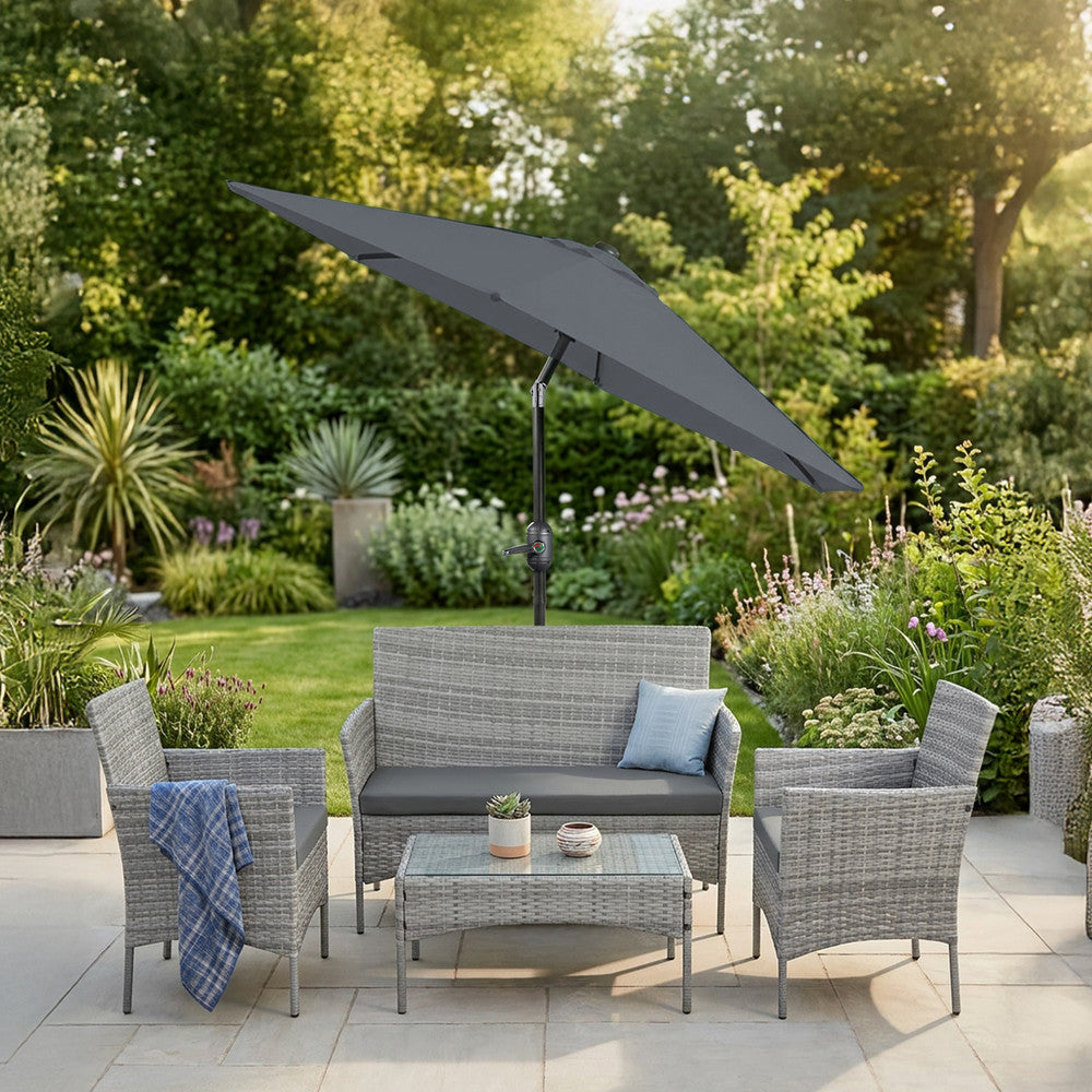Keplin - Tilting Garden Parasol with Cover - 2m / 6 Ribs / 180gsm – image 12