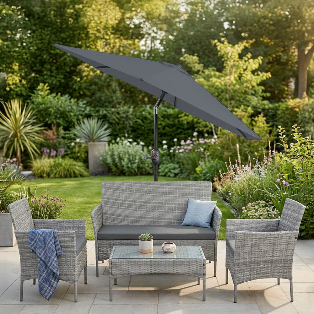Keplin - Tilting Garden Parasol with Cover - 2.3m / 6 Ribs / 180gsm – image 12