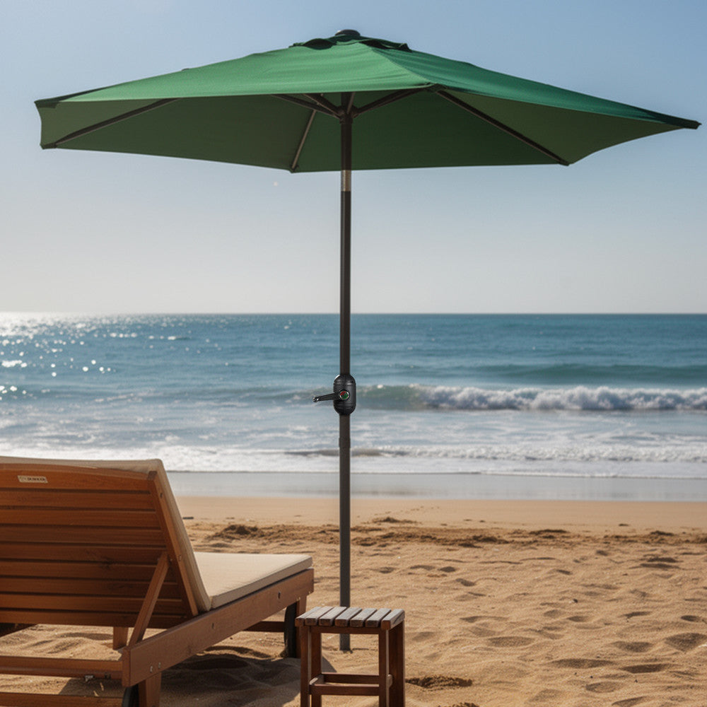 2.3m Tilting Garden Parasol with Cover for 4 Seater Tables