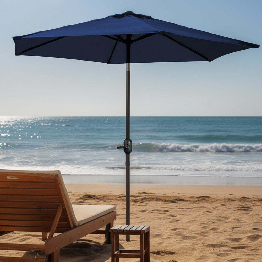 2.3m Tilting Garden Parasol with Cover for 4 Seater Tables