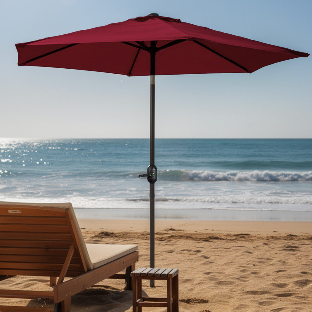 2.3m Tilting Garden Parasol with Cover for 4 Seater Tables