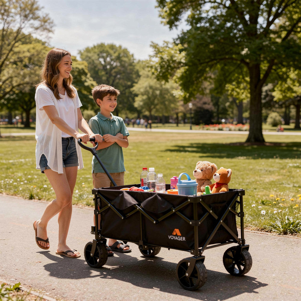 300L Extra Large Folding Camping Wagon | Heavy Duty Trolley