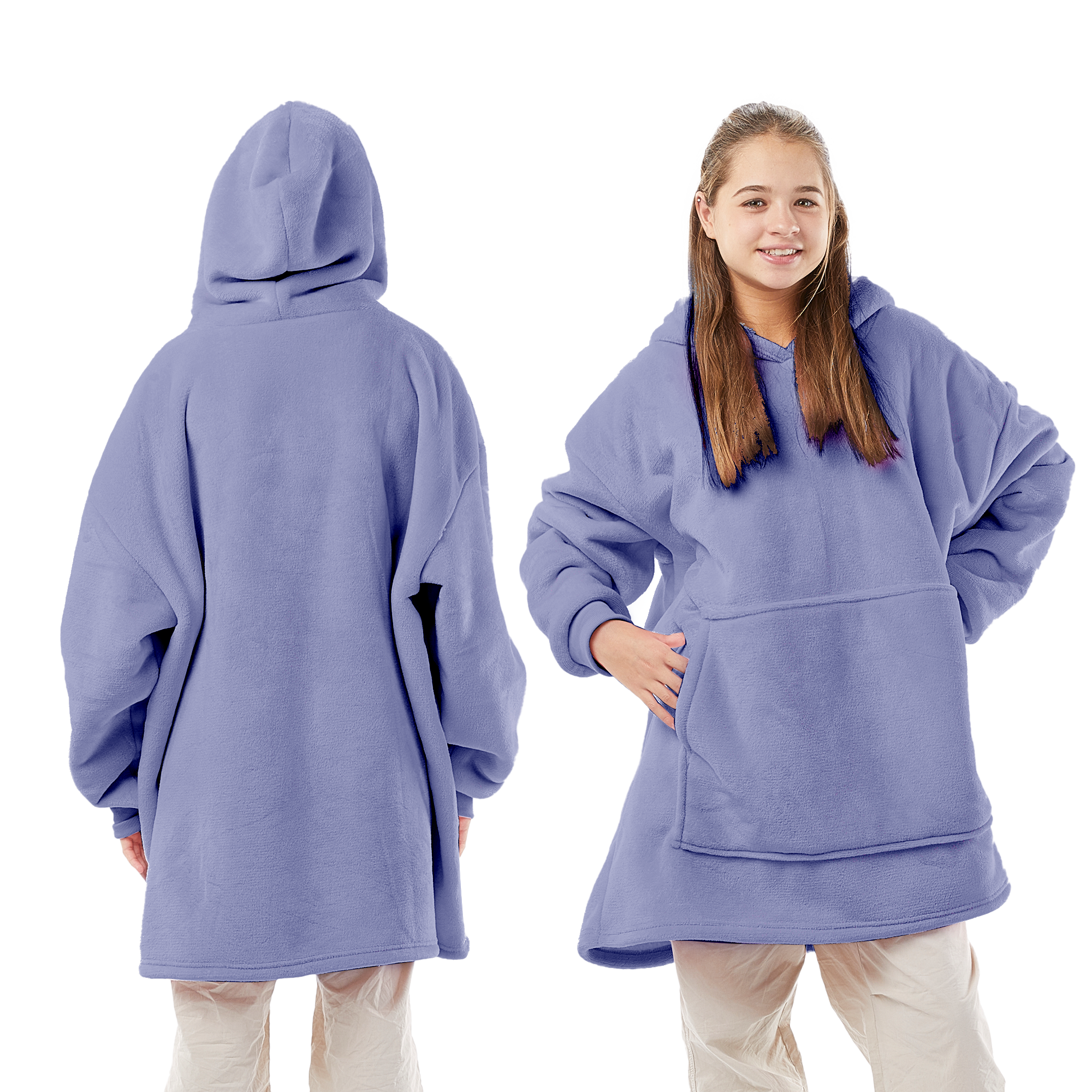 Oversized Blanket Hoodie - Thermal, Soft & Comfortable and Long Length Throw Hoodie