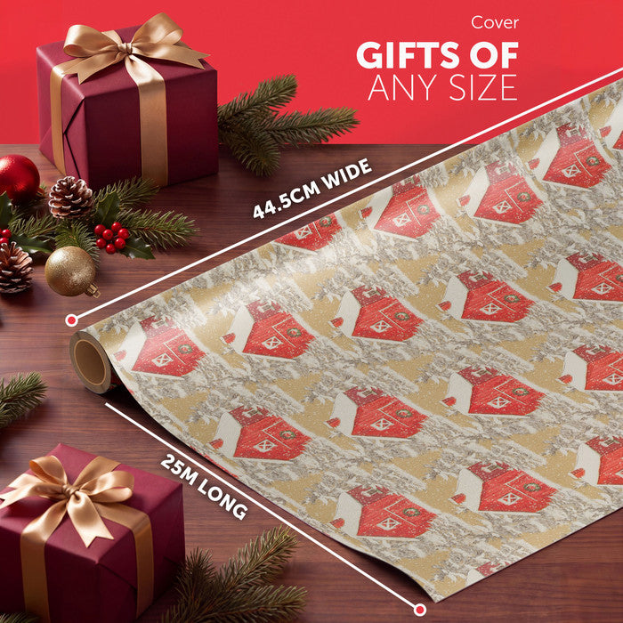 Kraft & Co Christmas Wrapping Paper Roll, 2 Pack