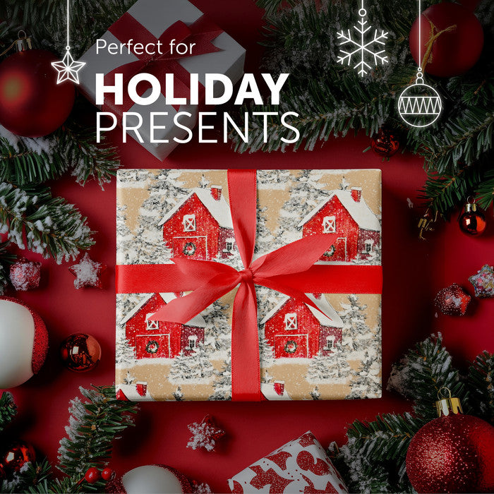 Kraft & Co Christmas Wrapping Paper Roll, 2 Pack