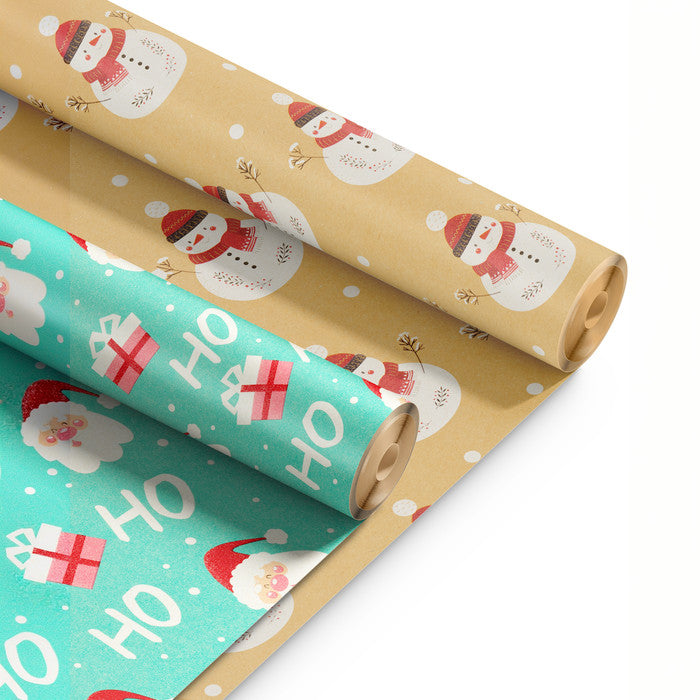 Kraft & Co Christmas Wrapping Paper Roll, 2 Pack