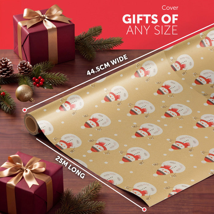 Kraft & Co Christmas Wrapping Paper Roll, 2 Pack