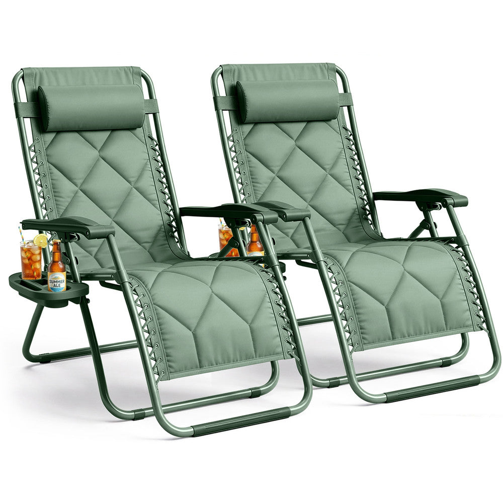 Luxurious Quilted Zero Gravity Chairs - Set of 2 XXL – image 9