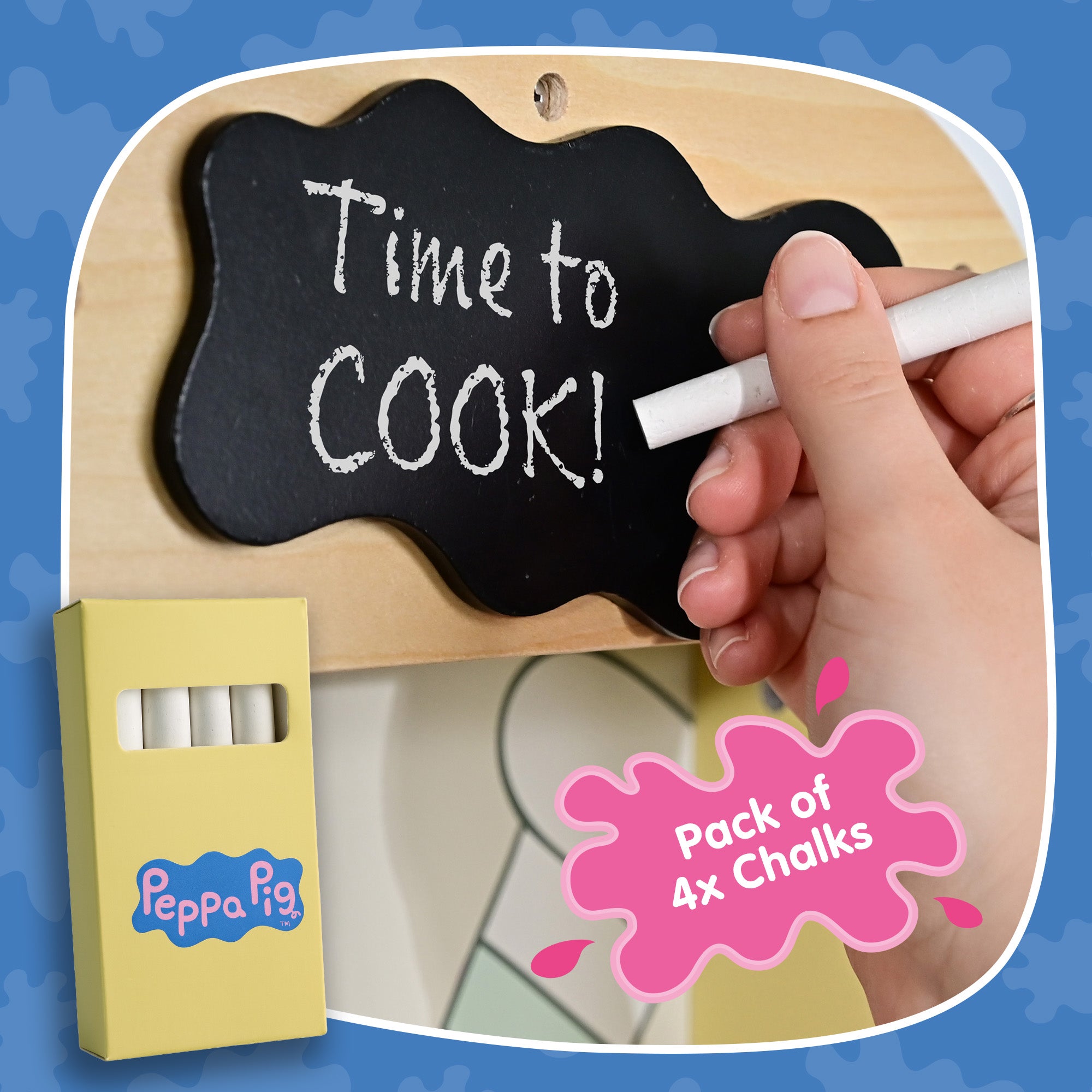 Peppa Pig Wooden Play Kitchen - Floor Standing Toy Pretend Play Kitchen Set