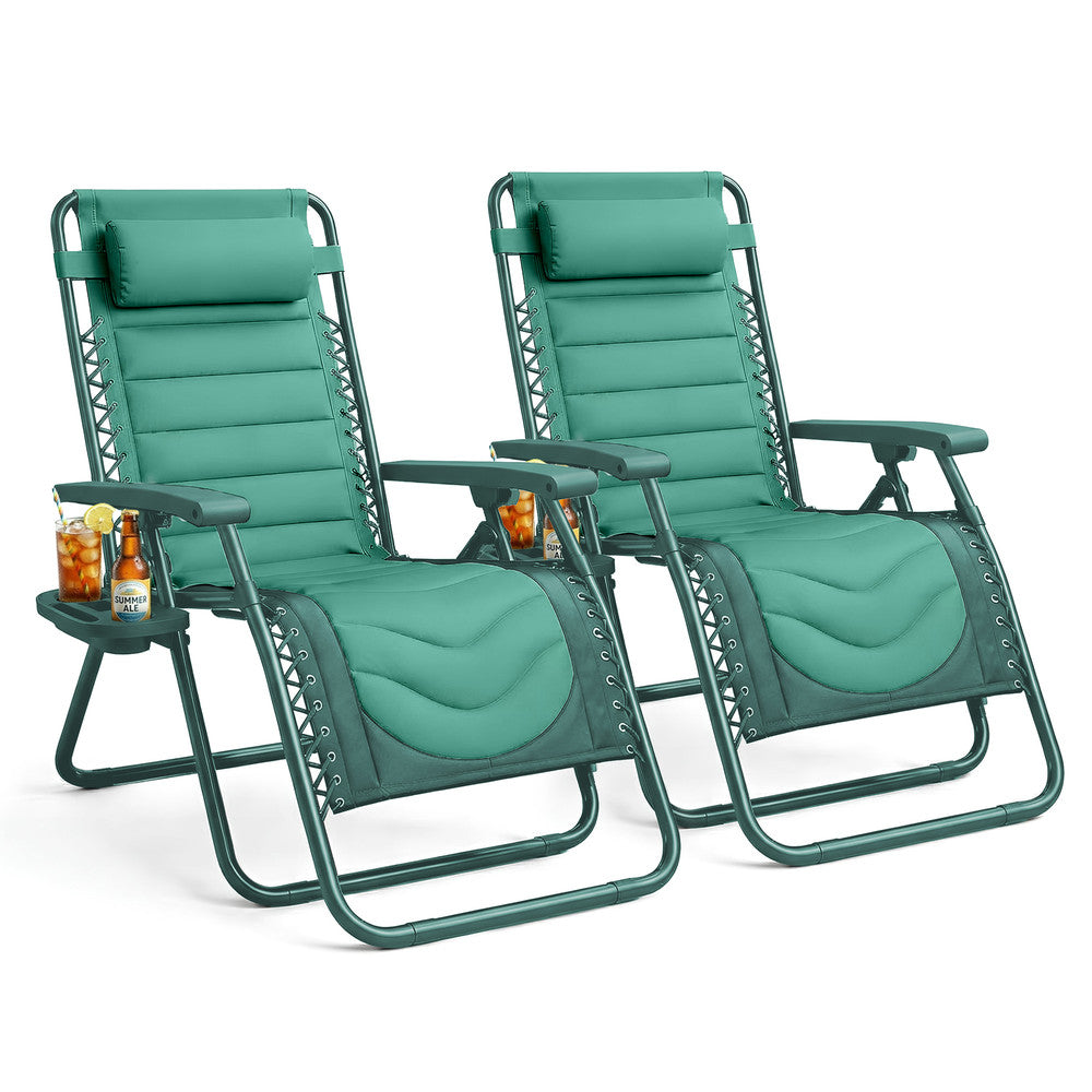 Premium Heavy-Duty Zero Gravity Chairs - 2 Pack XXL