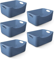 Plastic Studio Storage Basket with Handles - 5 & 6 Pack