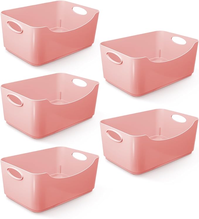Plastic Studio Storage Basket with Handles - 5 & 6 Pack – image 5