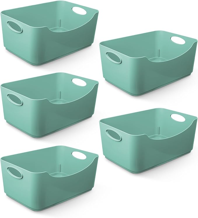 Plastic Studio Storage Basket with Handles - 5 & 6 Pack – image 6