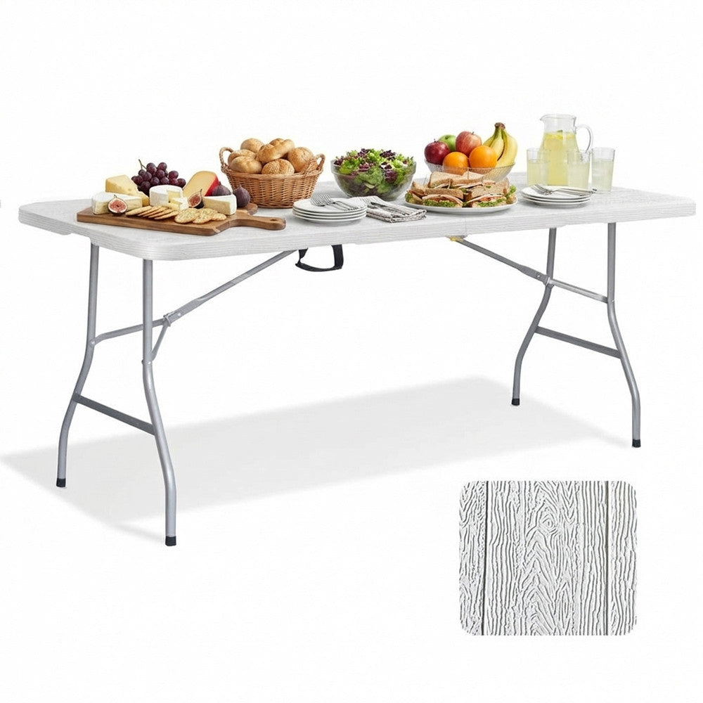 6ft Folding Table - Portable Heavy Duty Outdoor Table – image 9