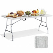 6ft Folding Table Black Surface Outdoor Indoor Use UK
