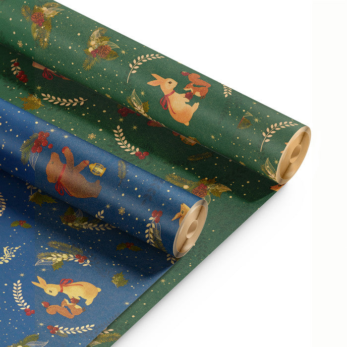 Kraft & Co Christmas Wrapping Paper Roll, 2 Pack