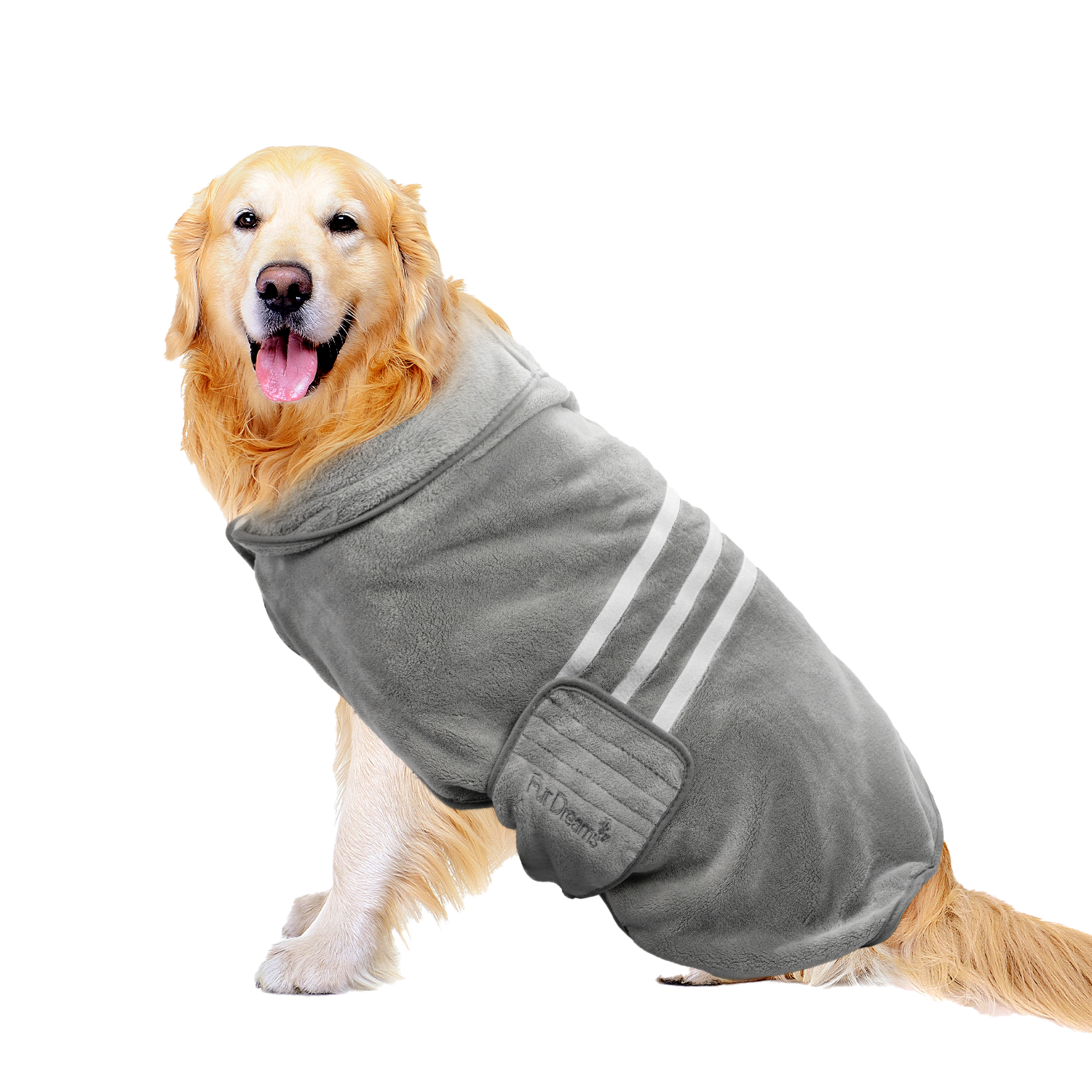 FurDreams Dog Robe - Super Absorbent & Quick-Drying Pet Towel - Soft Cozy Fabric for Comfortable Fit - Versatile Use for Home & On-The-Go Dog Bathrobe for Easy Grooming & Drying