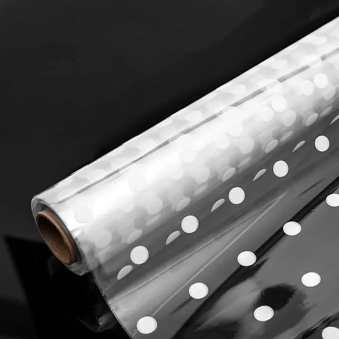 Kraft&Co Cellophane Wrap Roll – Crystal Clear Plastic Wrapping for Packing, Gift Hamper, Flower & Food | Super Thin Durable Unfolded 25 Micron Craft Film, Food Grade & Non-Toxic