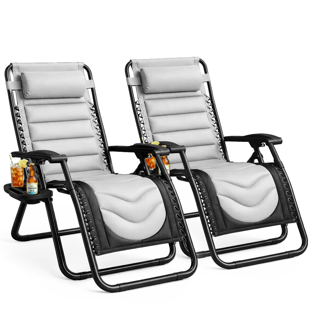 Premium Heavy-Duty Zero Gravity Chairs - 2 Pack XXL
