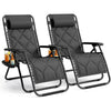XXL Quilted Zero Gravity Chairs Set of 2